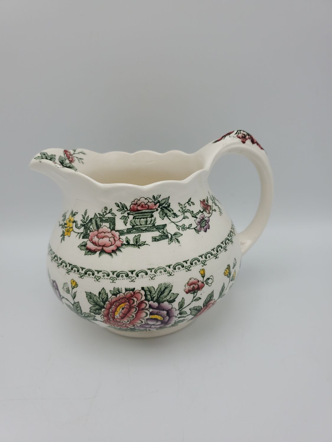 Crown Ducal Chinese Garden Pitcher