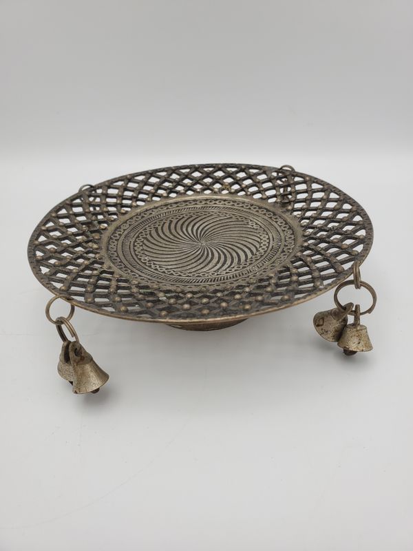 Lattice Metal Candle Holder with Bells