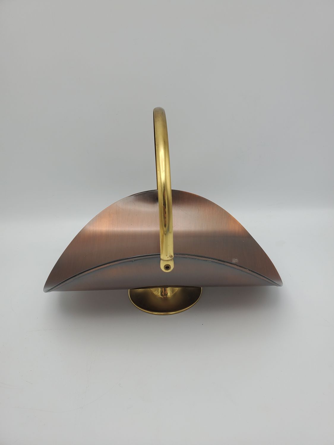 Mid-Century Modern Vintage Brass &amp; Copper Log Holder