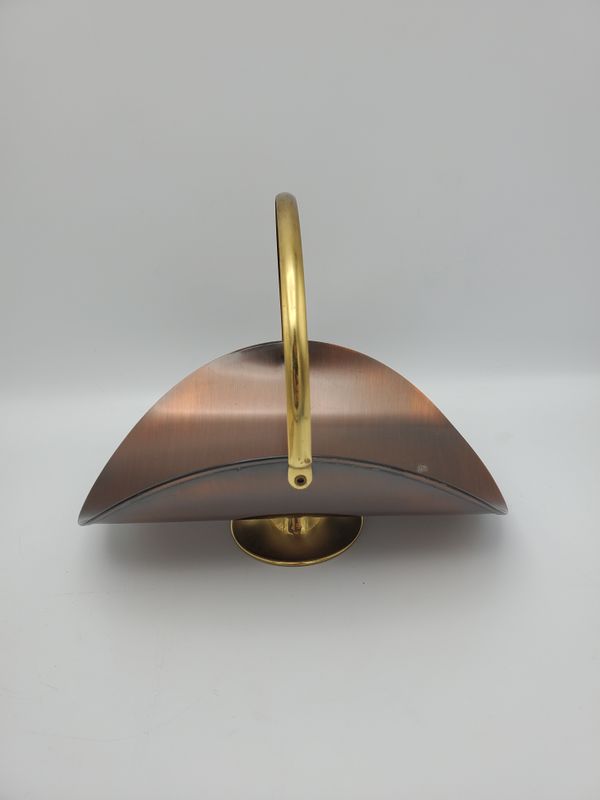 Mid-Century Modern Vintage Brass &amp; Copper Log Holder