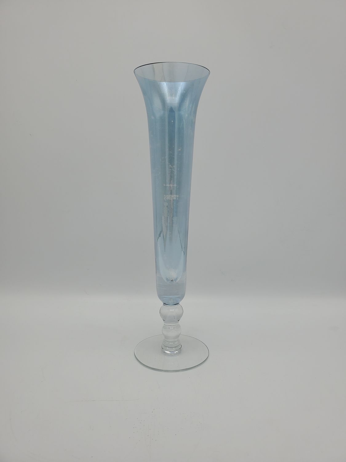 Light Blue Trumpet Vintage Bud Vase