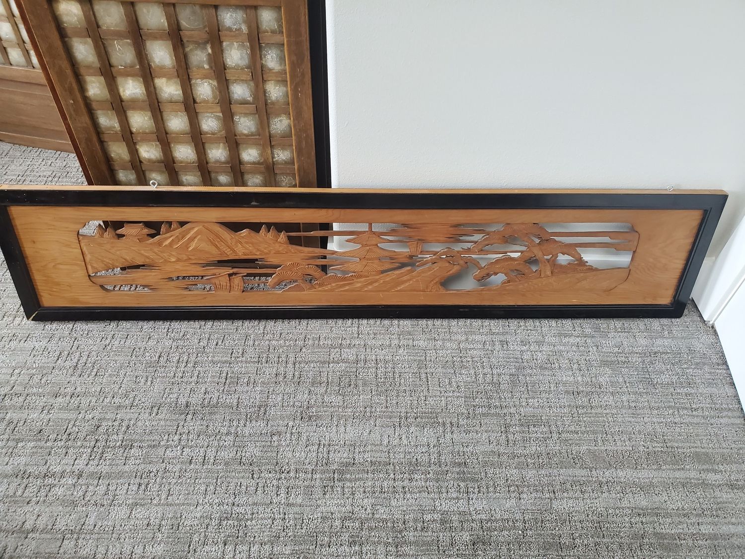 Japanese Carved Mountain Trees Ranma