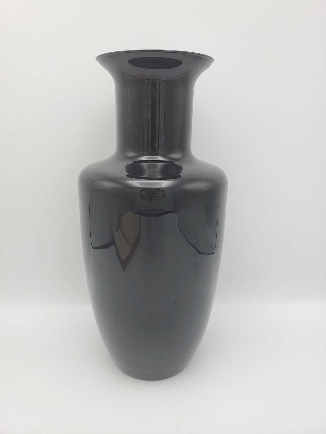Black Amethyst Vintage Glass Vase