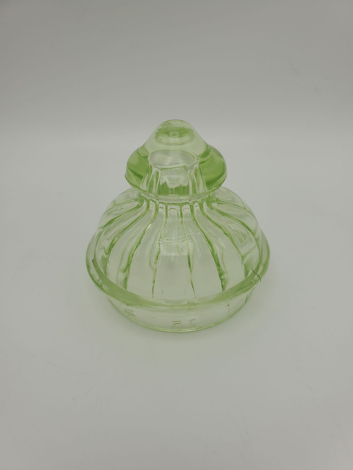 Green Uranium Glass Dome Lid