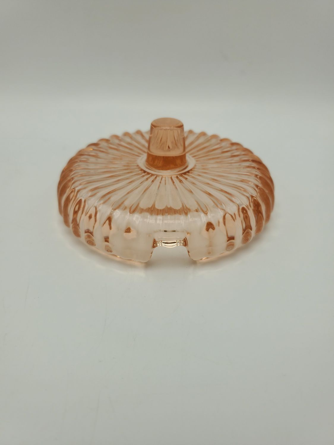 Hazel-Atlas Style Pink Pressed Glass Lid