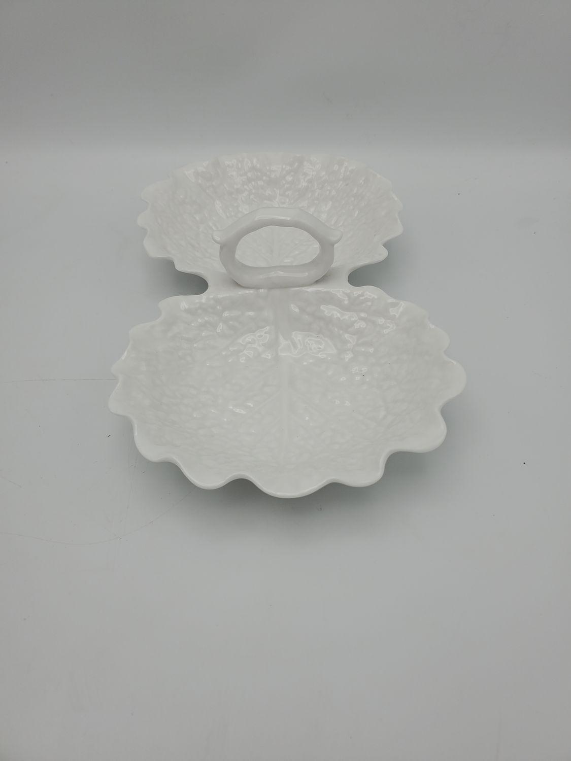 Spode Bone China Vintage Cabbage Leaf Divided Dish