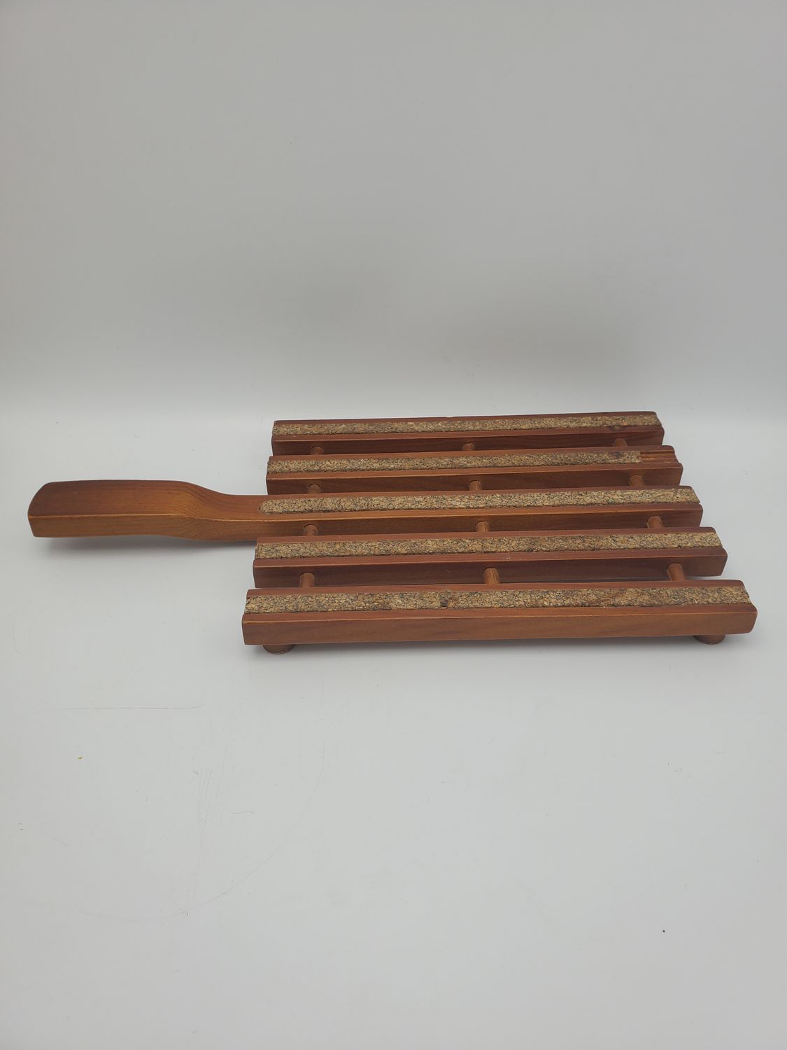 Pair of Wood &amp; Cork Handled Trivets