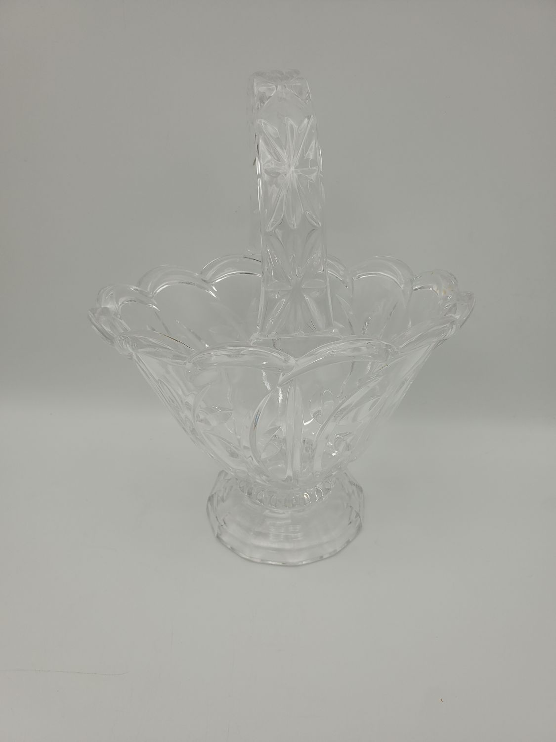 Cut Crystal Scalloped Vintage Basket
