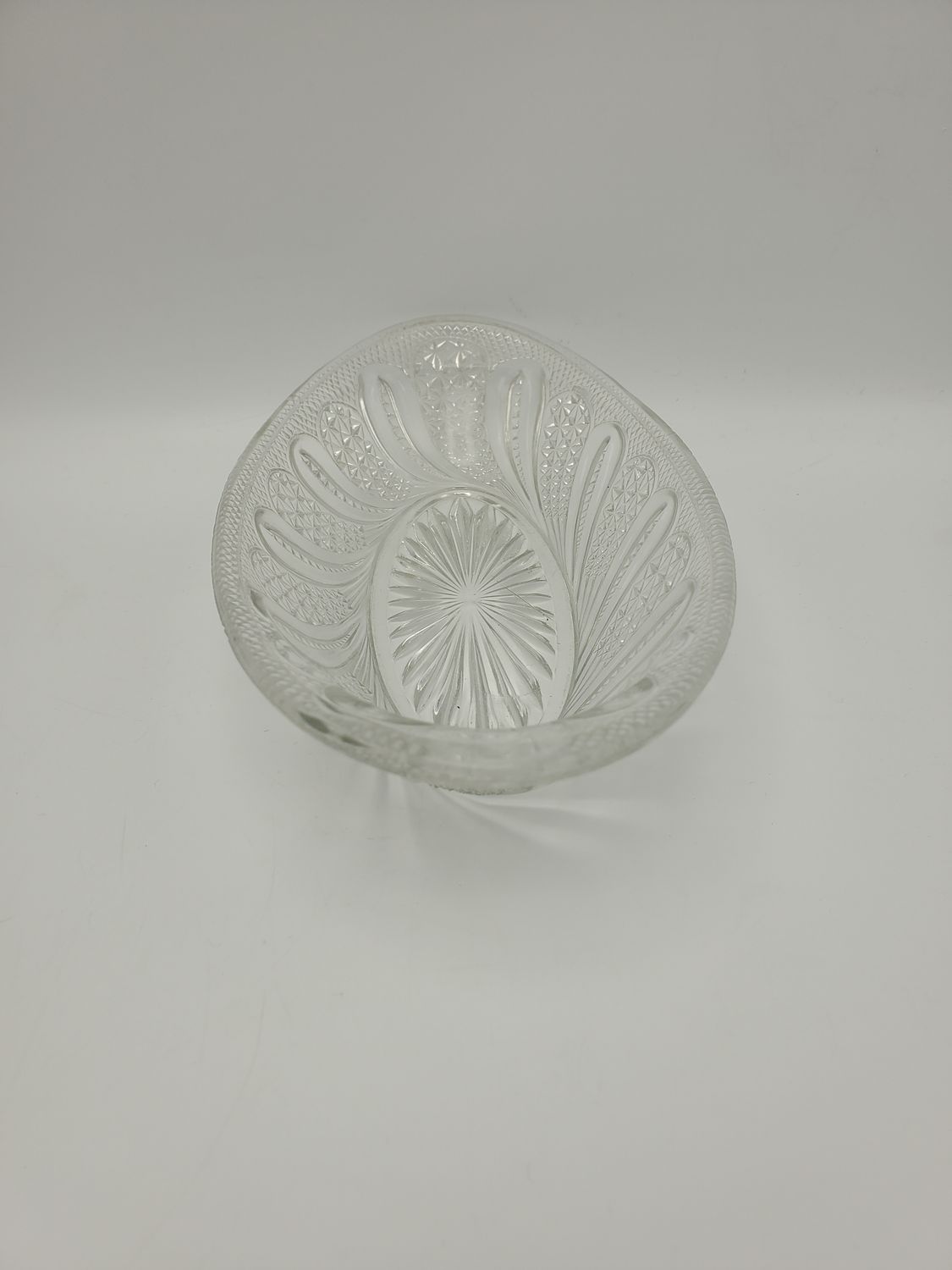 Antique EAPG Feather Oval Bowl