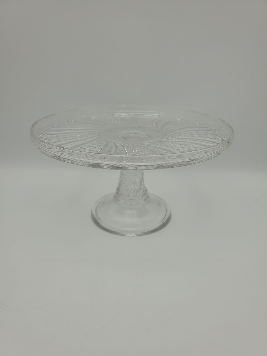 Antique EAPG Glass Pedestal Cake Stand
