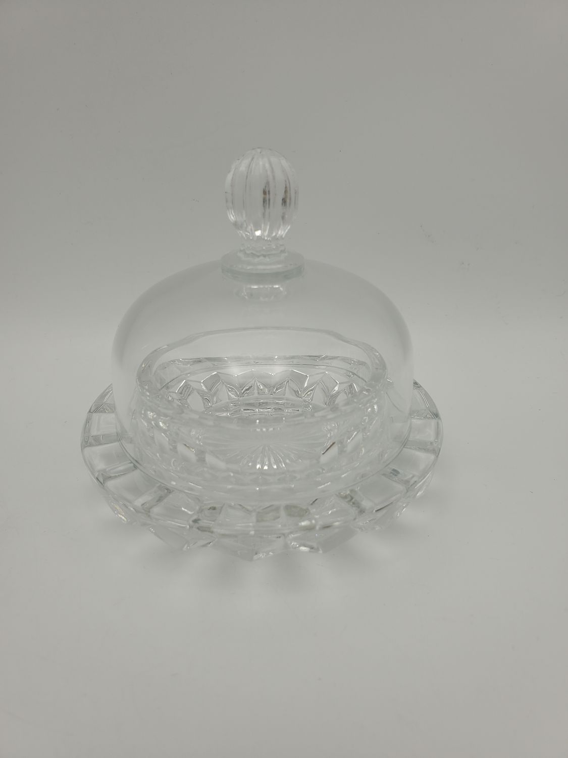 Mikasa Crystal Domed Butter Dish