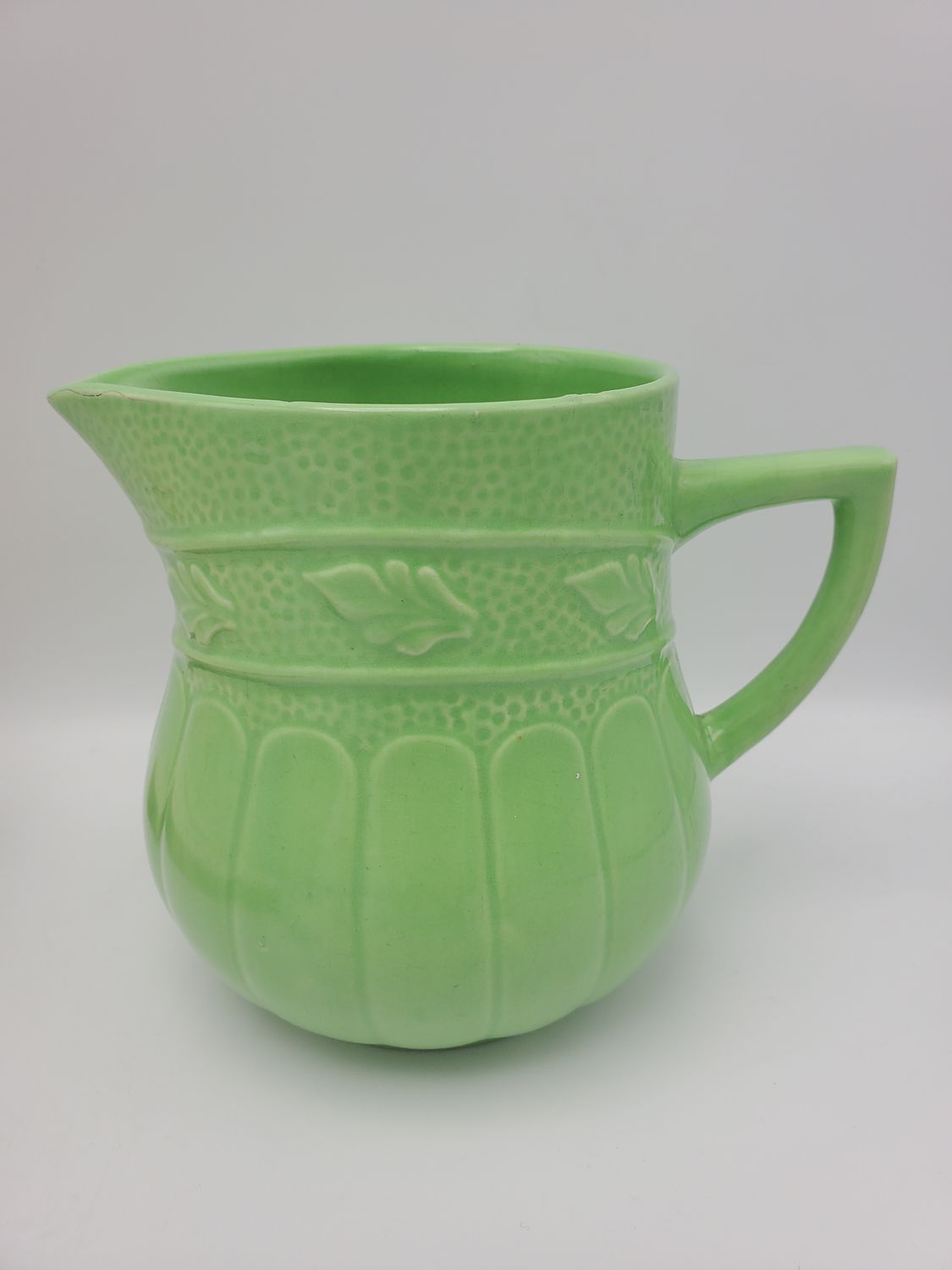 Green Leaf Vintage Pitcher