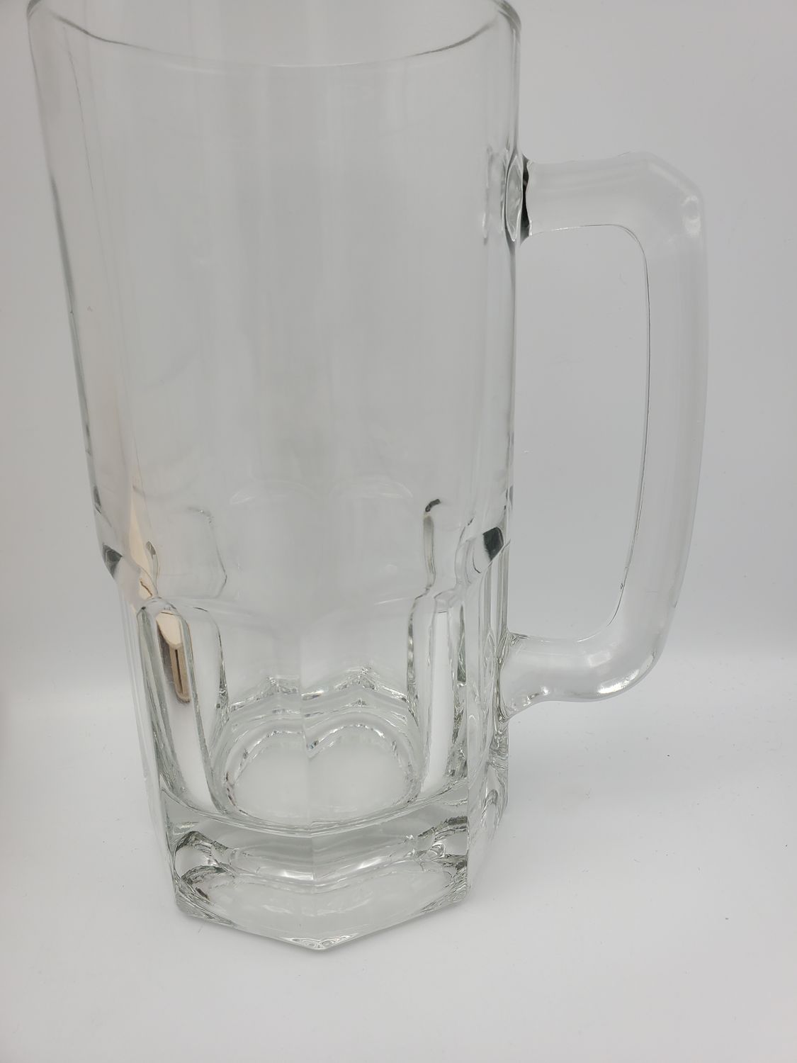 Heavy Paneled Clear Vintage Stein