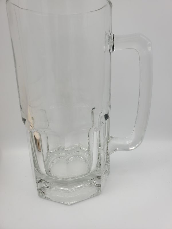 Heavy Paneled Clear Vintage Stein