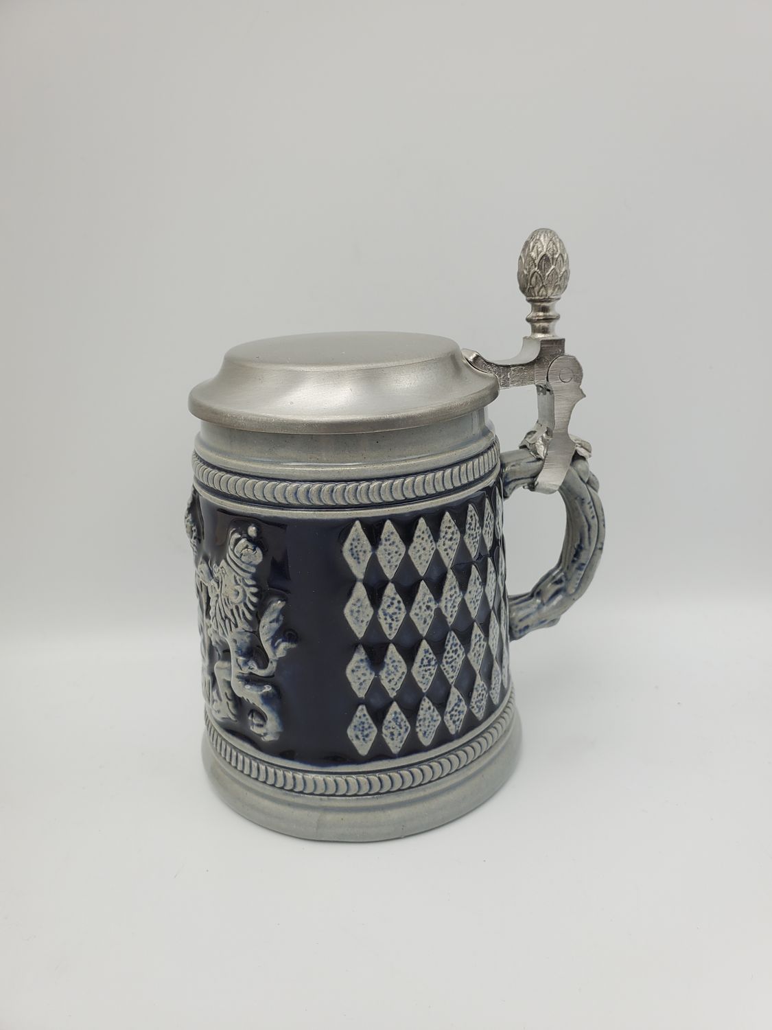 Lidded Bayern German Beer Stoneware Stein