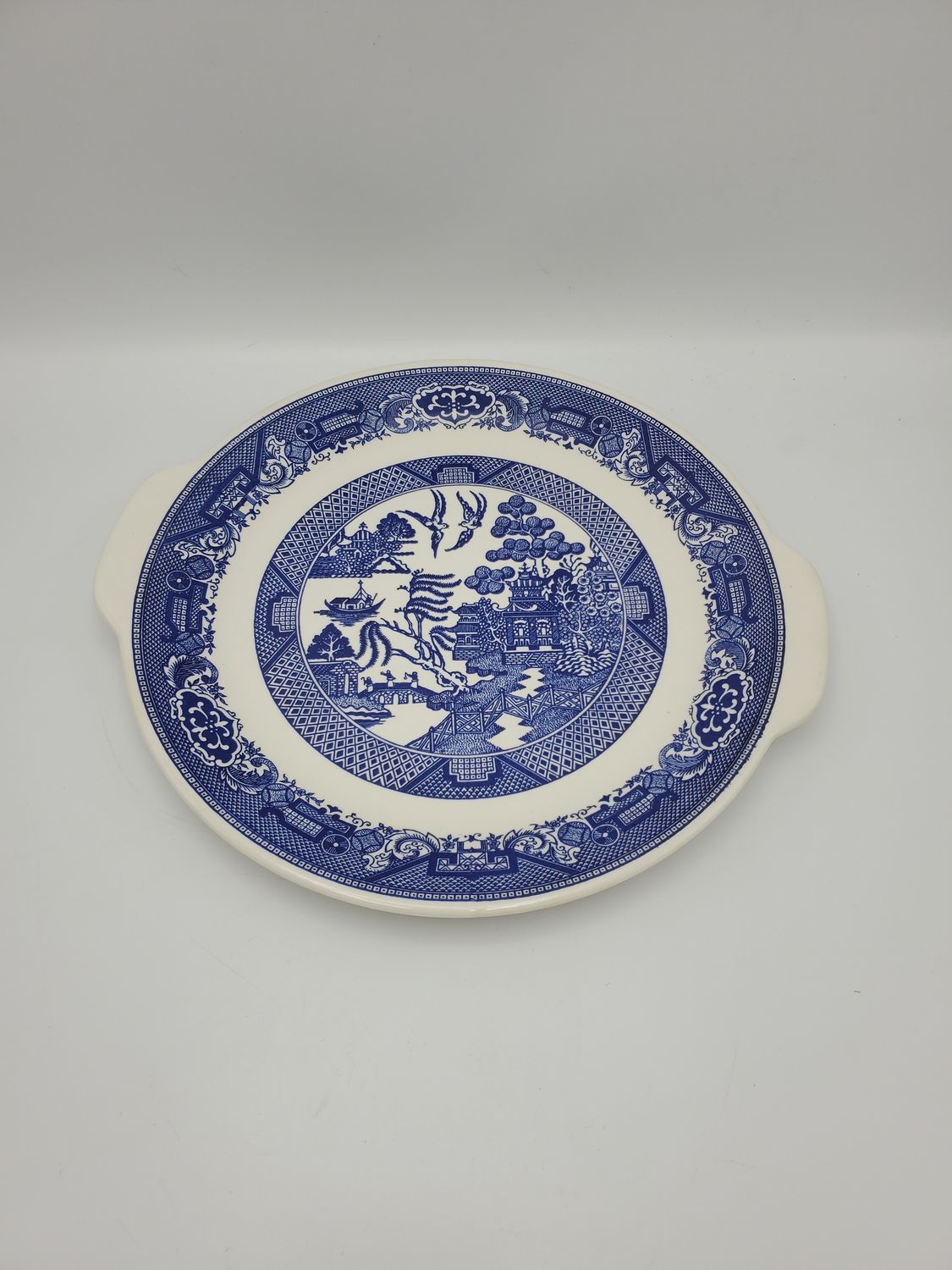 Royal China Willow Ware Tab-Handled Serving Platter