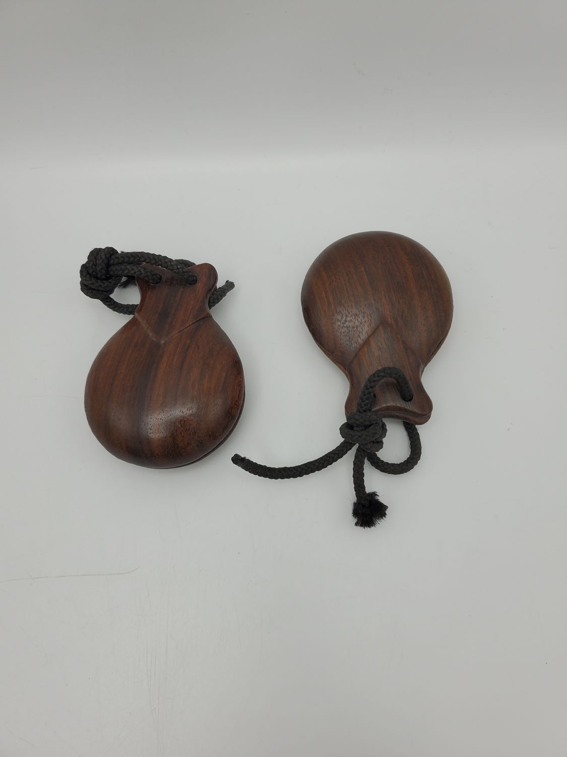 Hand-Carved Vintage Wooden Castanets