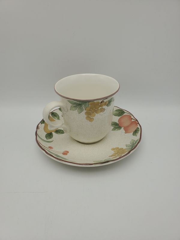Mikasa “Fruit Panorama” Teacup &amp; Saucer Set