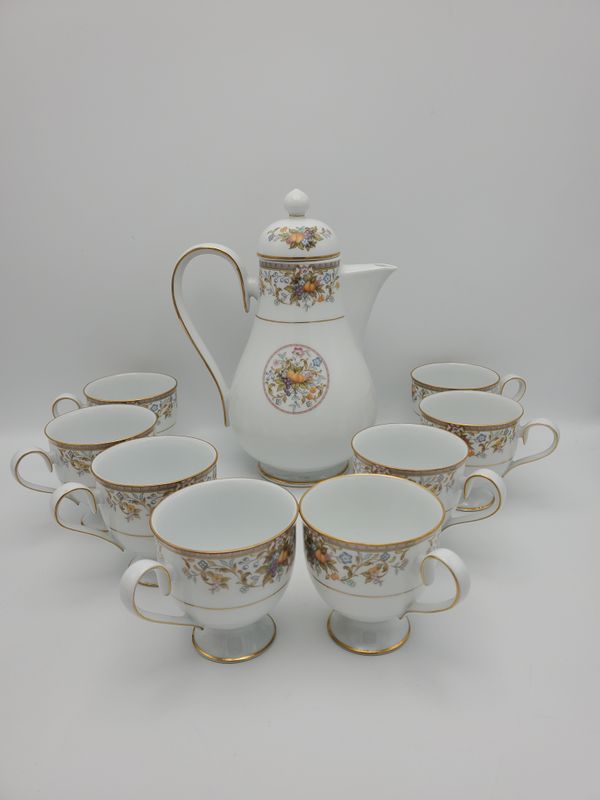 Noritake Ireland “Holland” Fine China Coffee Set
