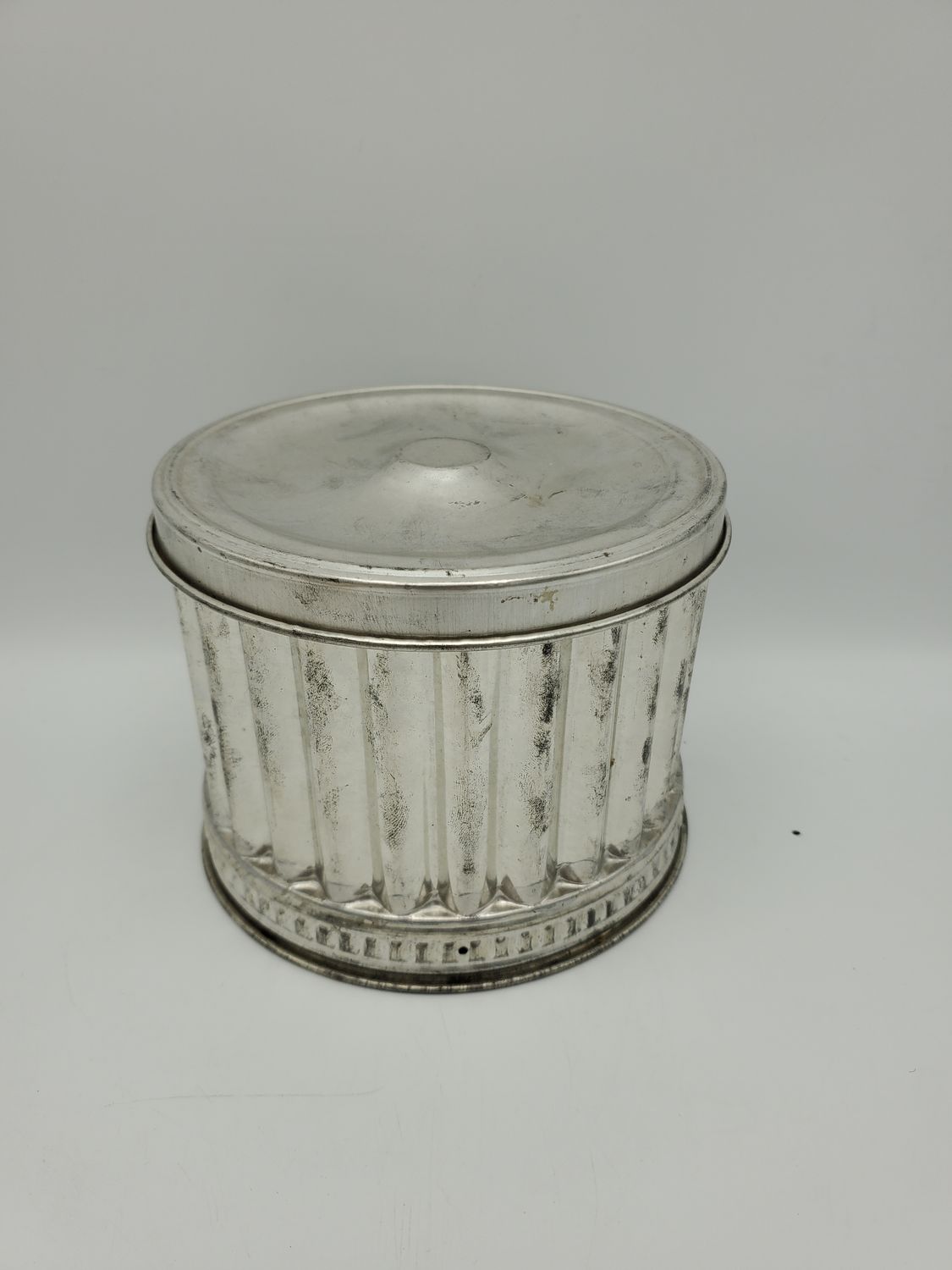 French-Style Antique Lidded Tin Mold