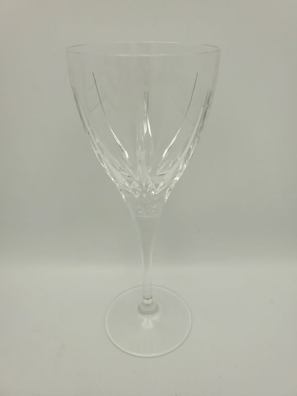 Swirled Leaf Vintage Crystal Wine Glass