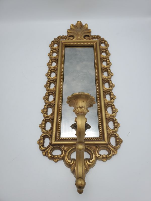 Syroco-Style Ornate Gilt Vintage Wall Mirror