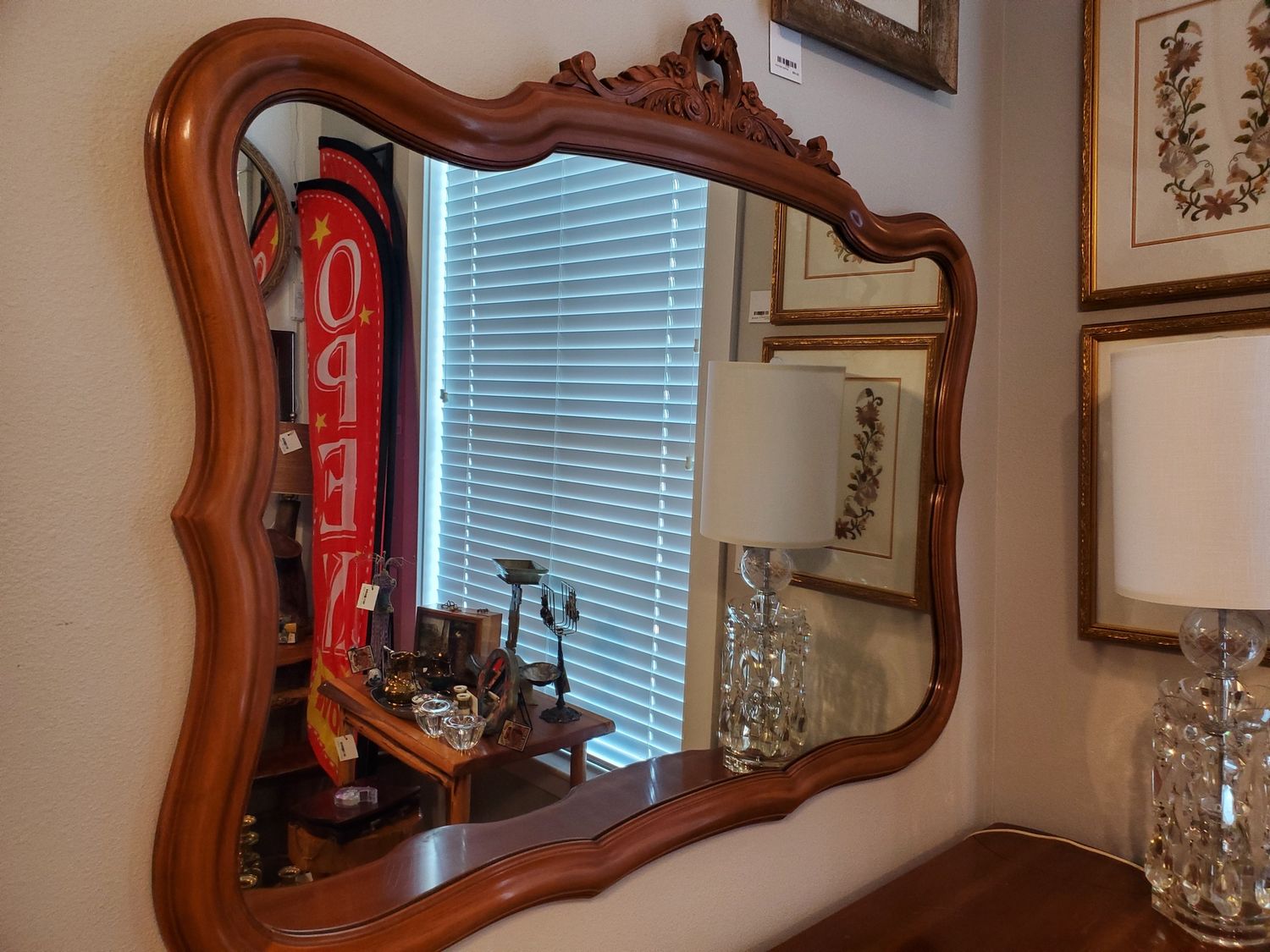 Vintage French Provincial Wall Mirror