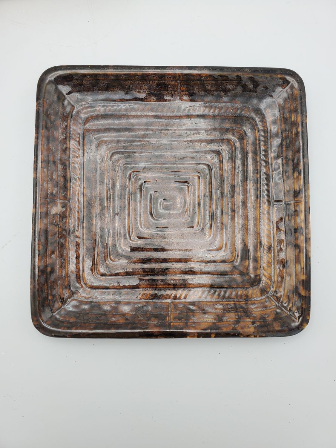 Square Geometric Ceramic Plate