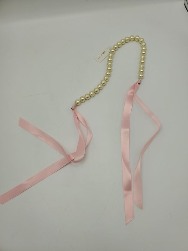 Majestic Pink Vintage Faux Pearl Necklace
