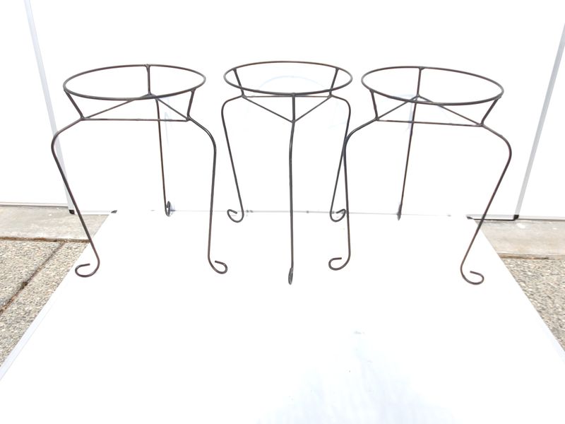 Iron Triangle Plant Stands, Set 3