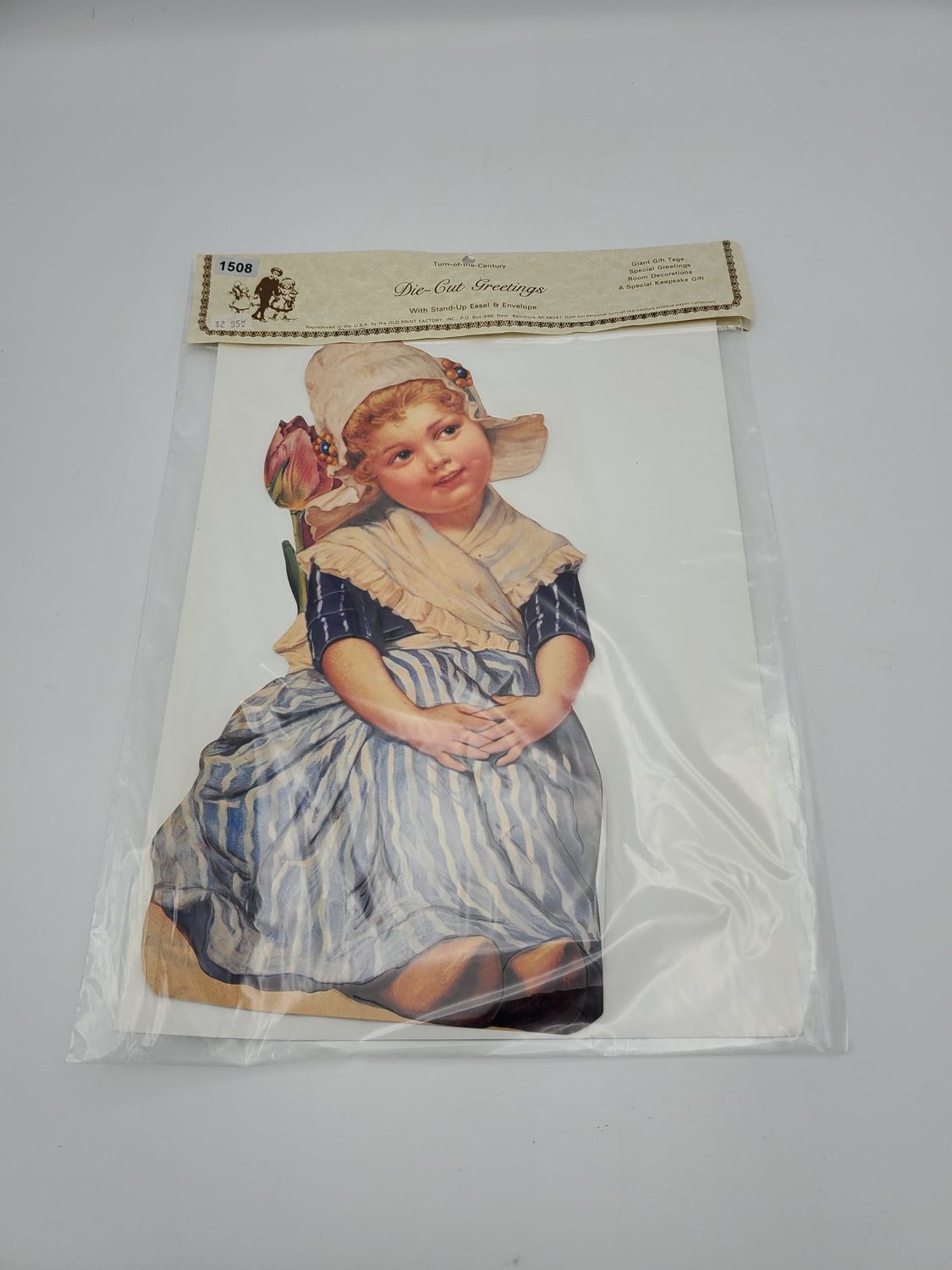 Girl Vintage Die Cut Greetings