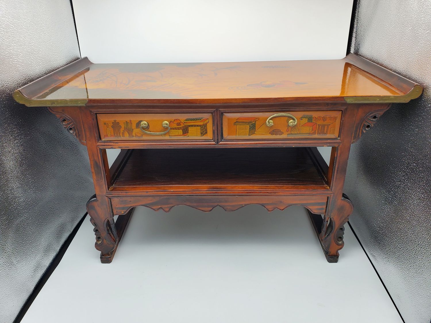 Asian Lacquered Vintage Altar Table