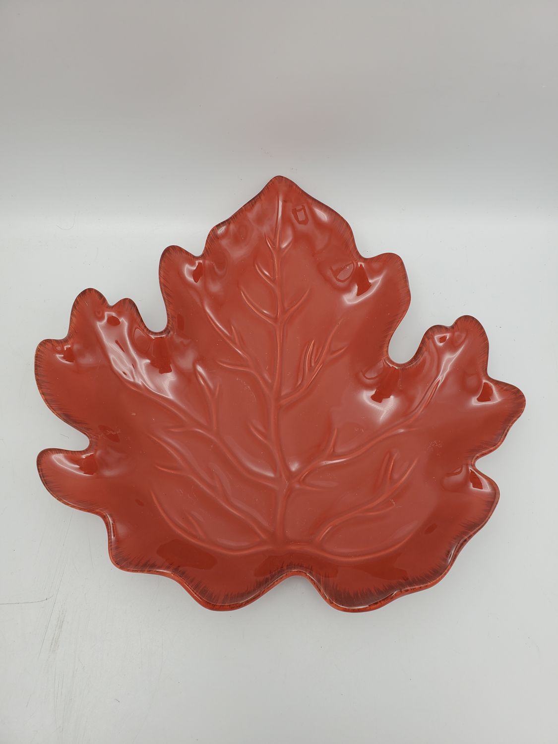 Harry &amp; David Red Maple Leaf Dish