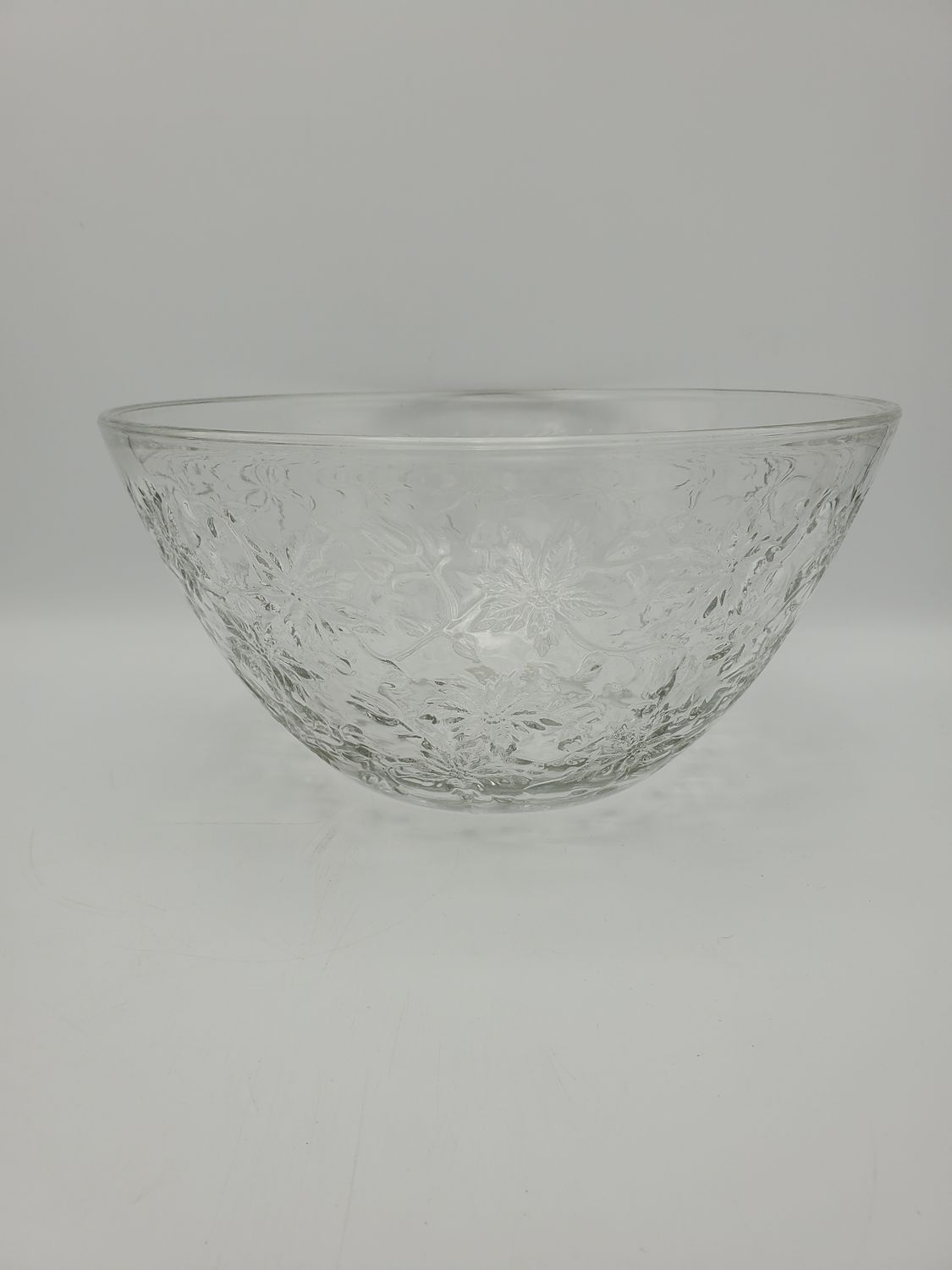 Floral Pressed Glass Serving Bowl