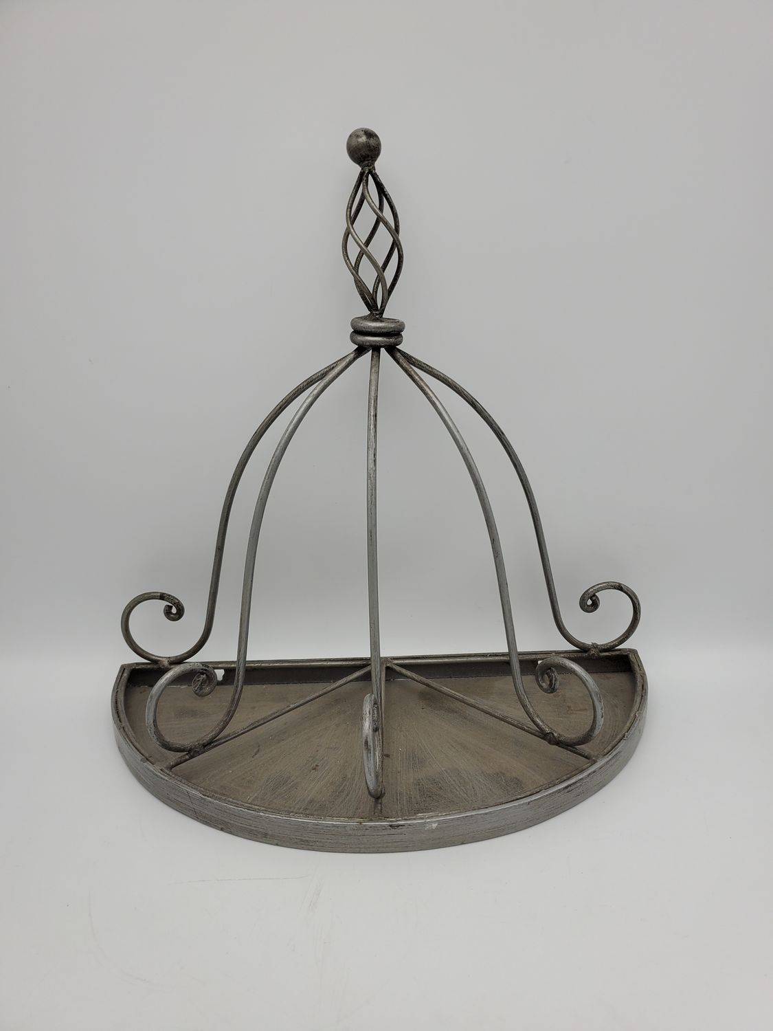 Scrollwork Iron Half-Round Wall Shelf