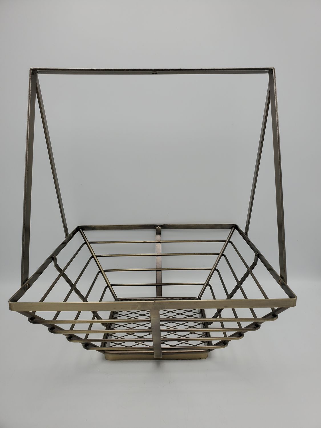 Metal Double Handle Square Basket