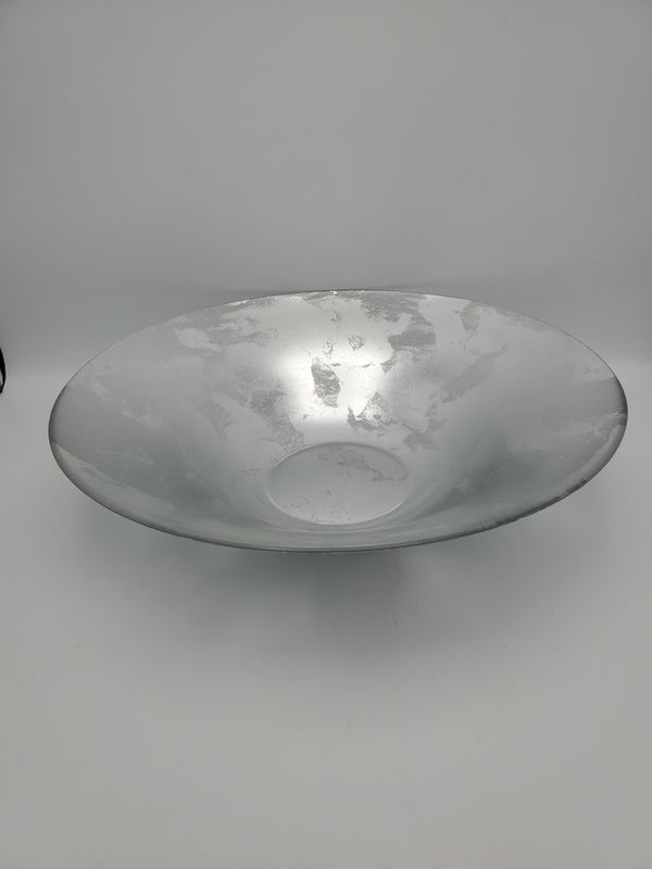 Silver Painted Glass Bowl