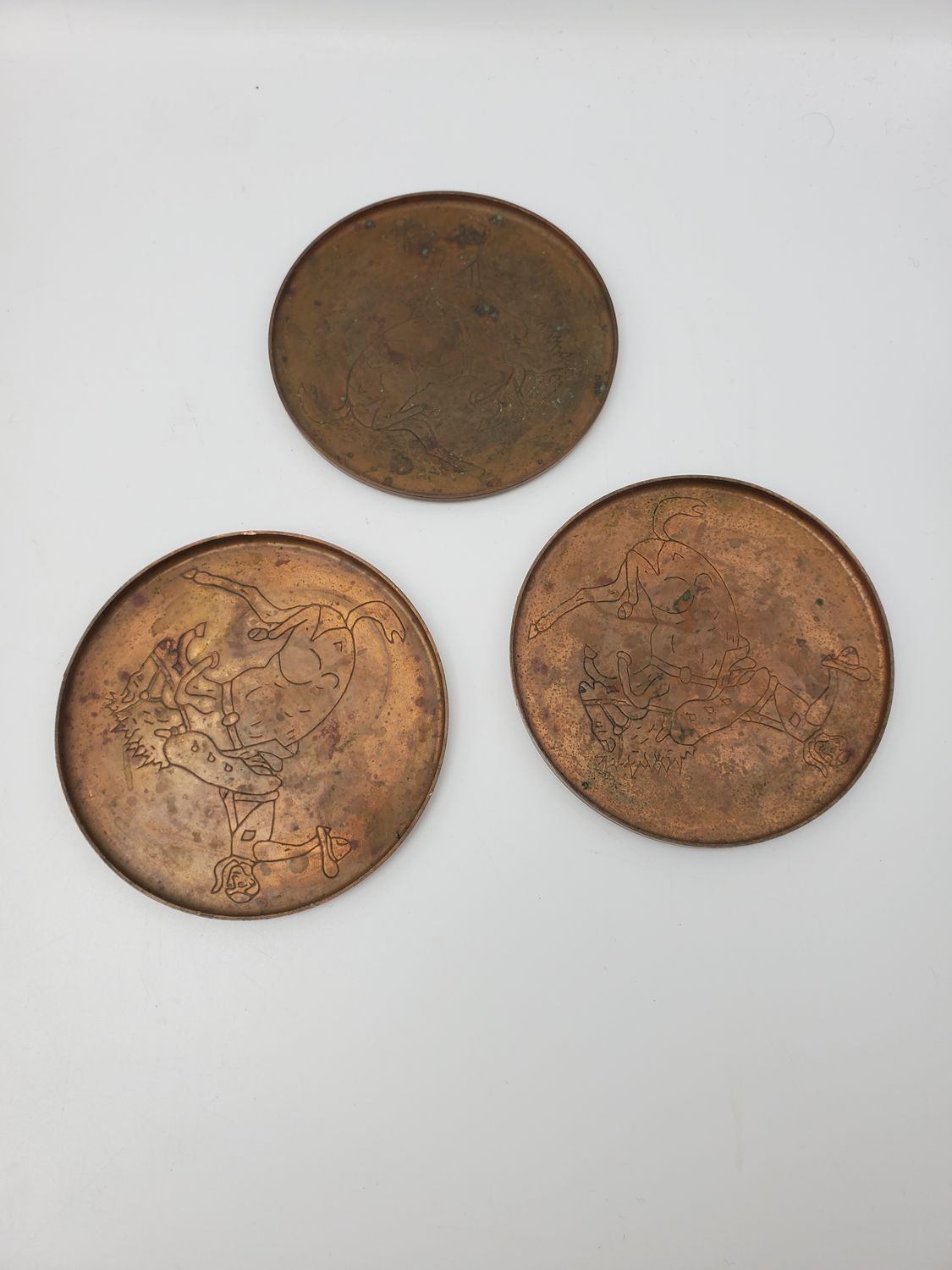 Vintage Etched Copper Plates, 3