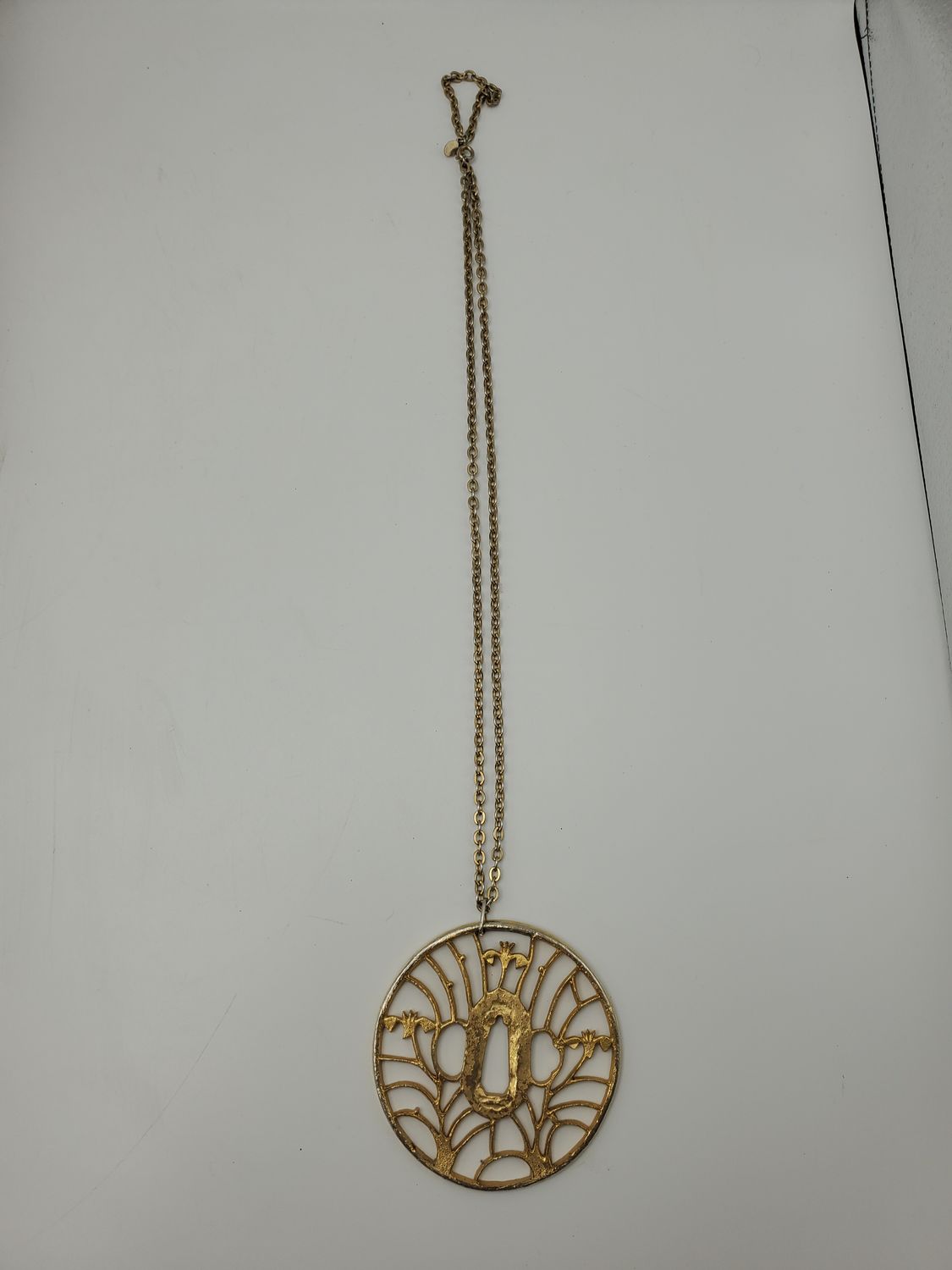 Tsuba Sword Guard Pendant Necklace