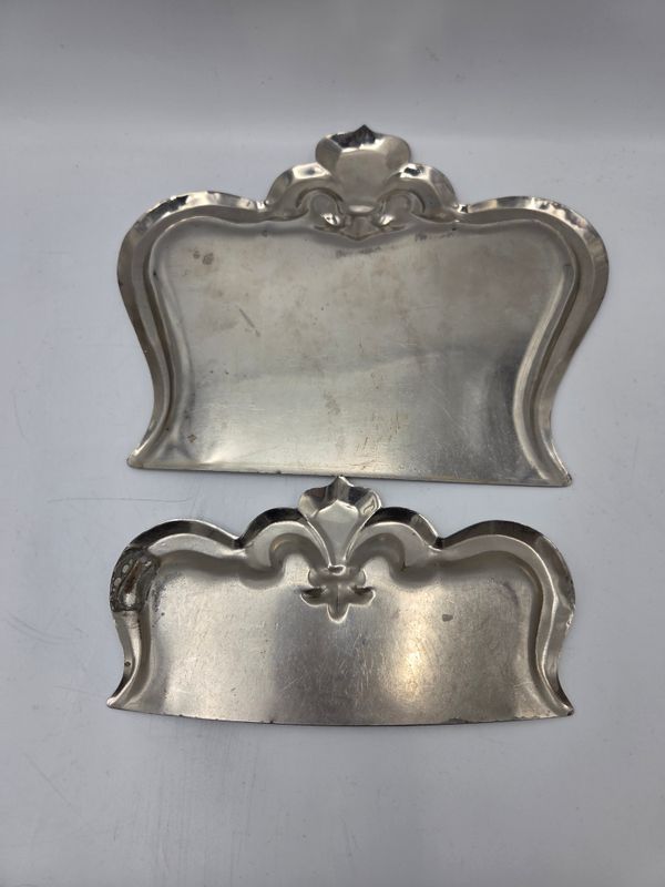 Pair of Vint. SilvPlate Crumb Catchers