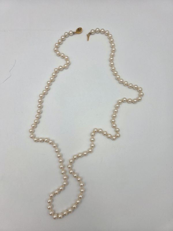 Vintage Faux Pearl Opera 30" Necklace