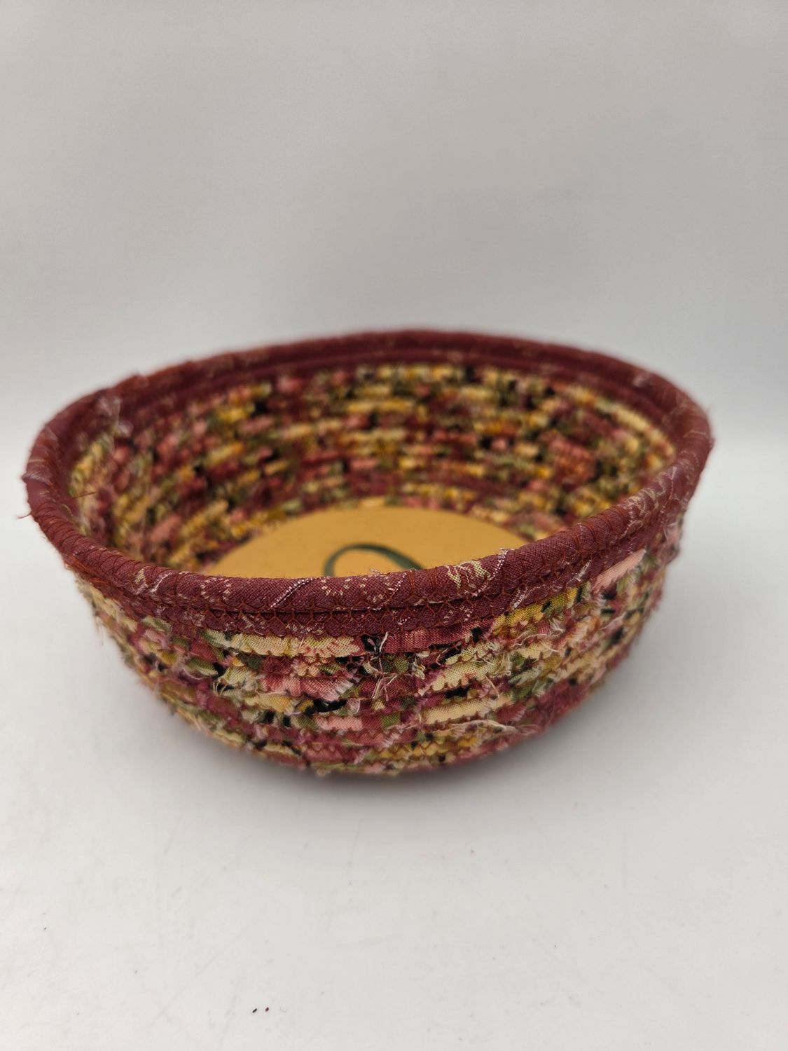 Quilted Fabric Coil Basket “O”
