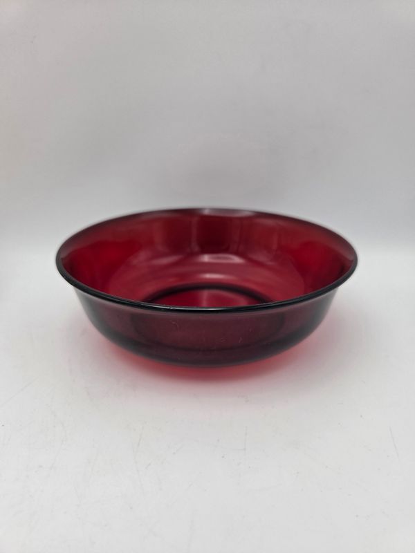 Arcoroc France Ruby Glass 6” Bowl