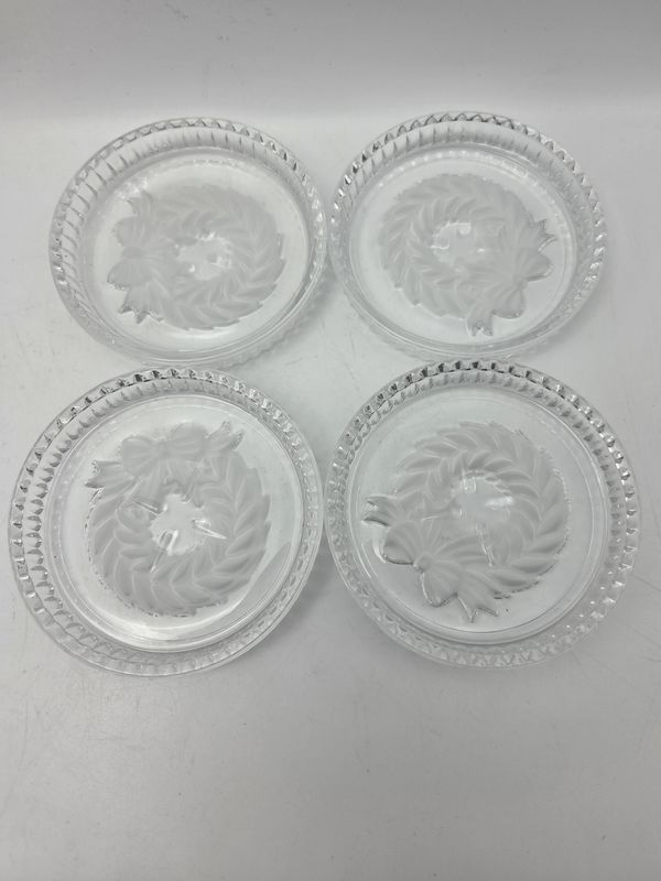 Princess House Glass Wreath Coasters