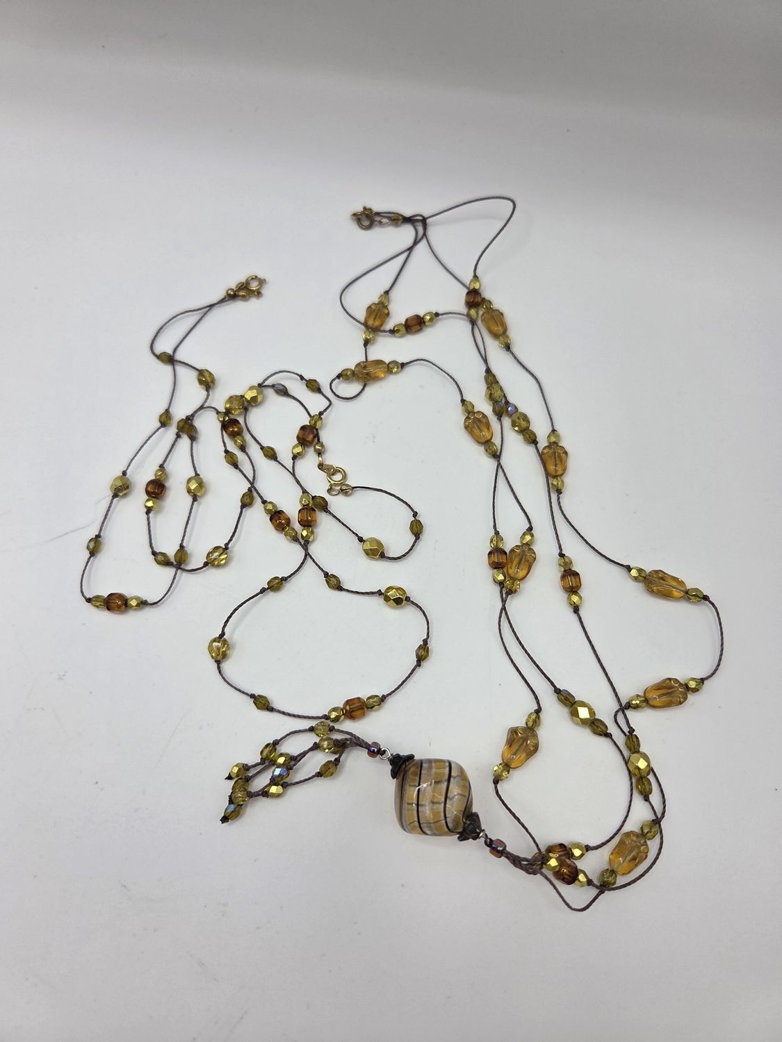 3 Piece Boho Glass Bead Necklace