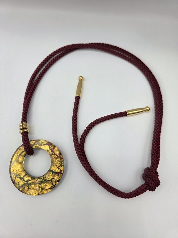 Murano Donut Pendant Necklace