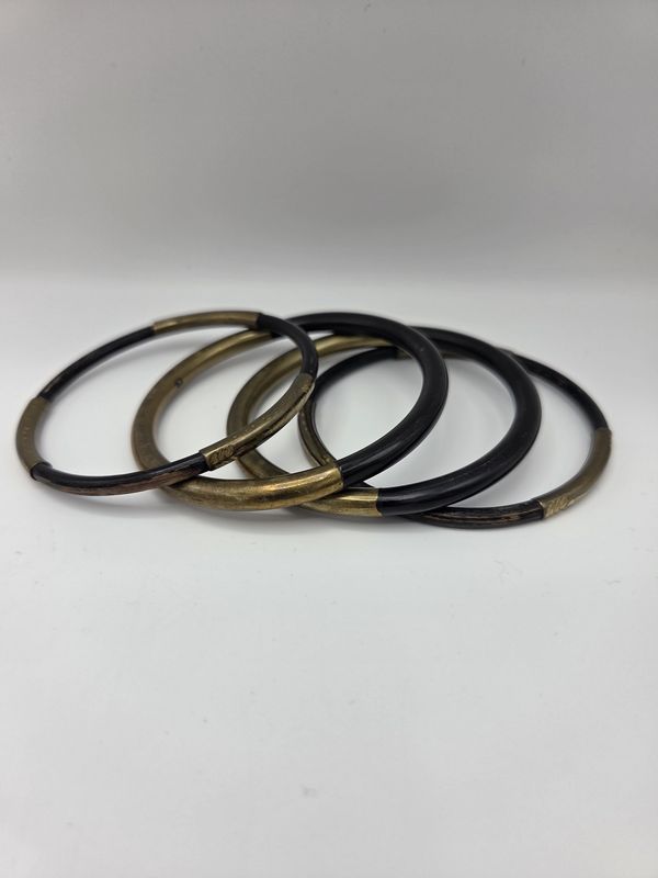 Set of 4 Vintage Brass Bangles