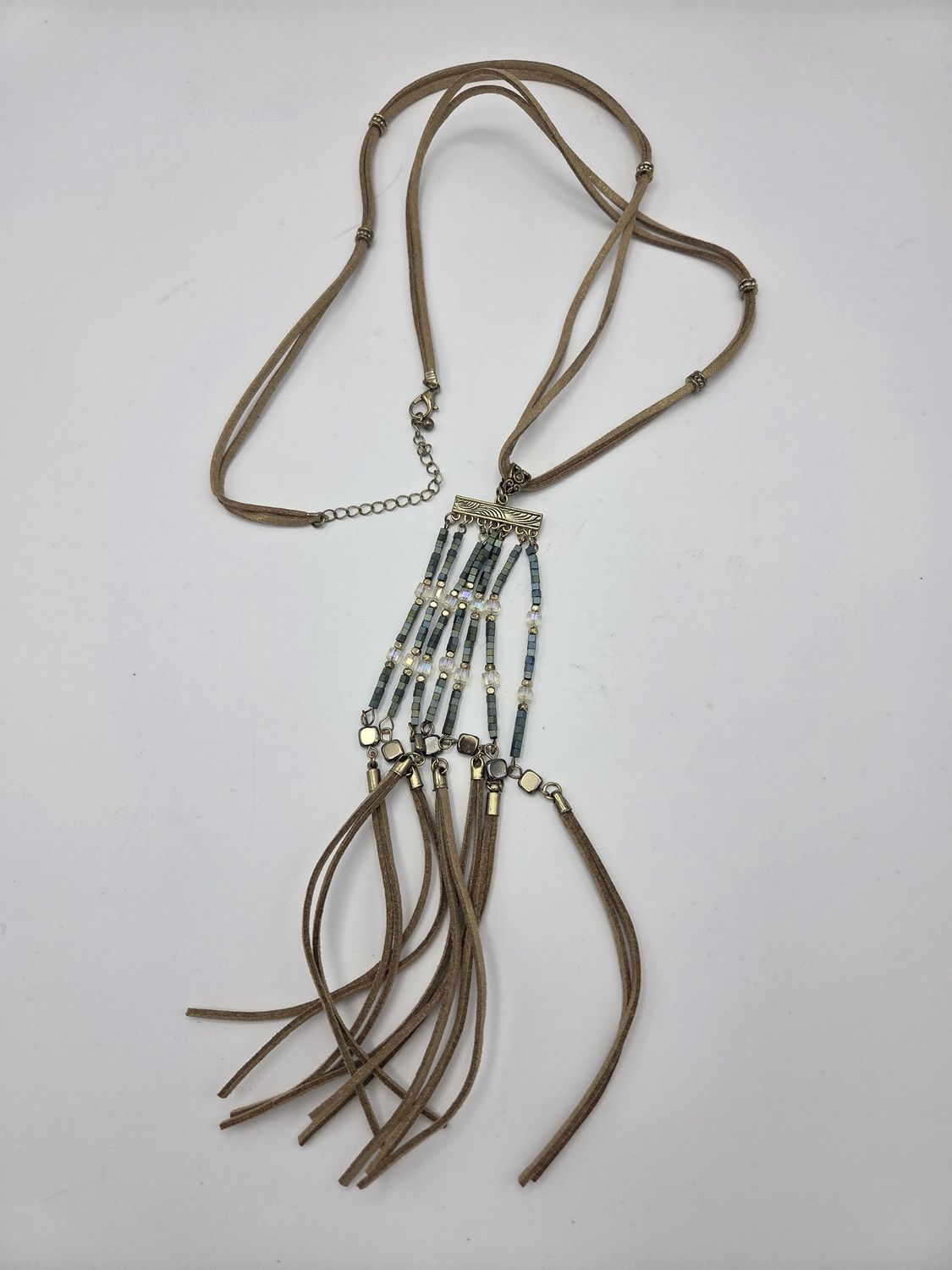 Boho Suede Tassel Necklace