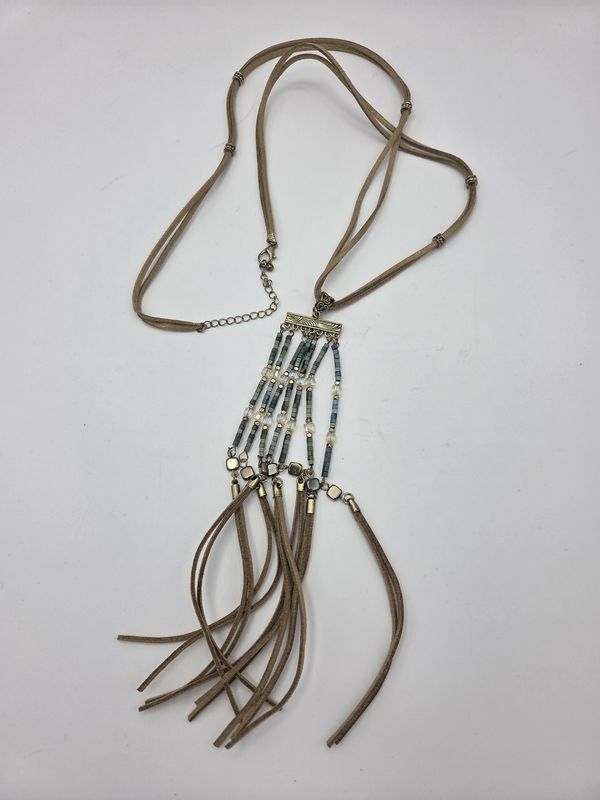 Boho Suede Tassel Necklace