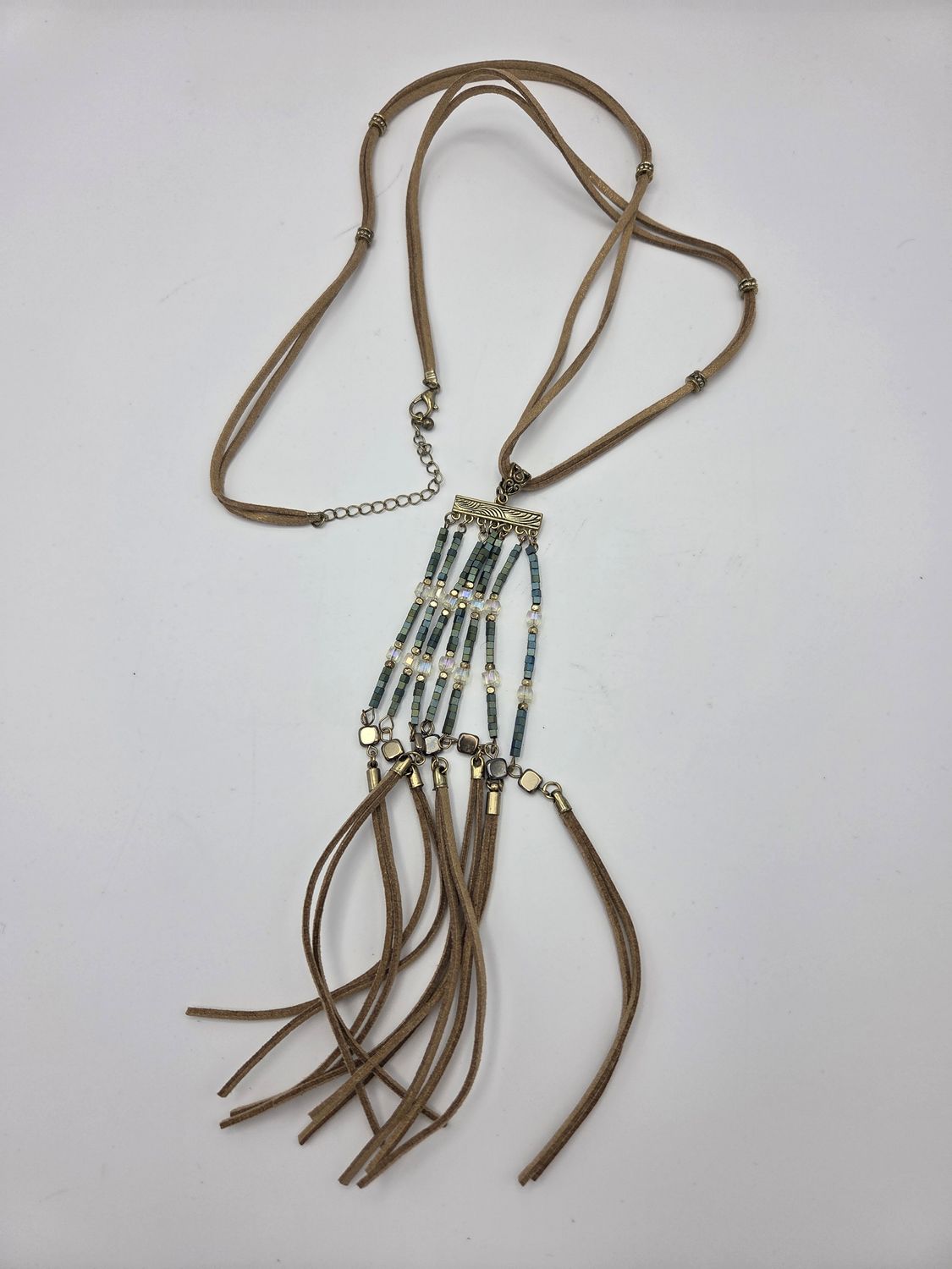 Boho Suede Tassel Necklace